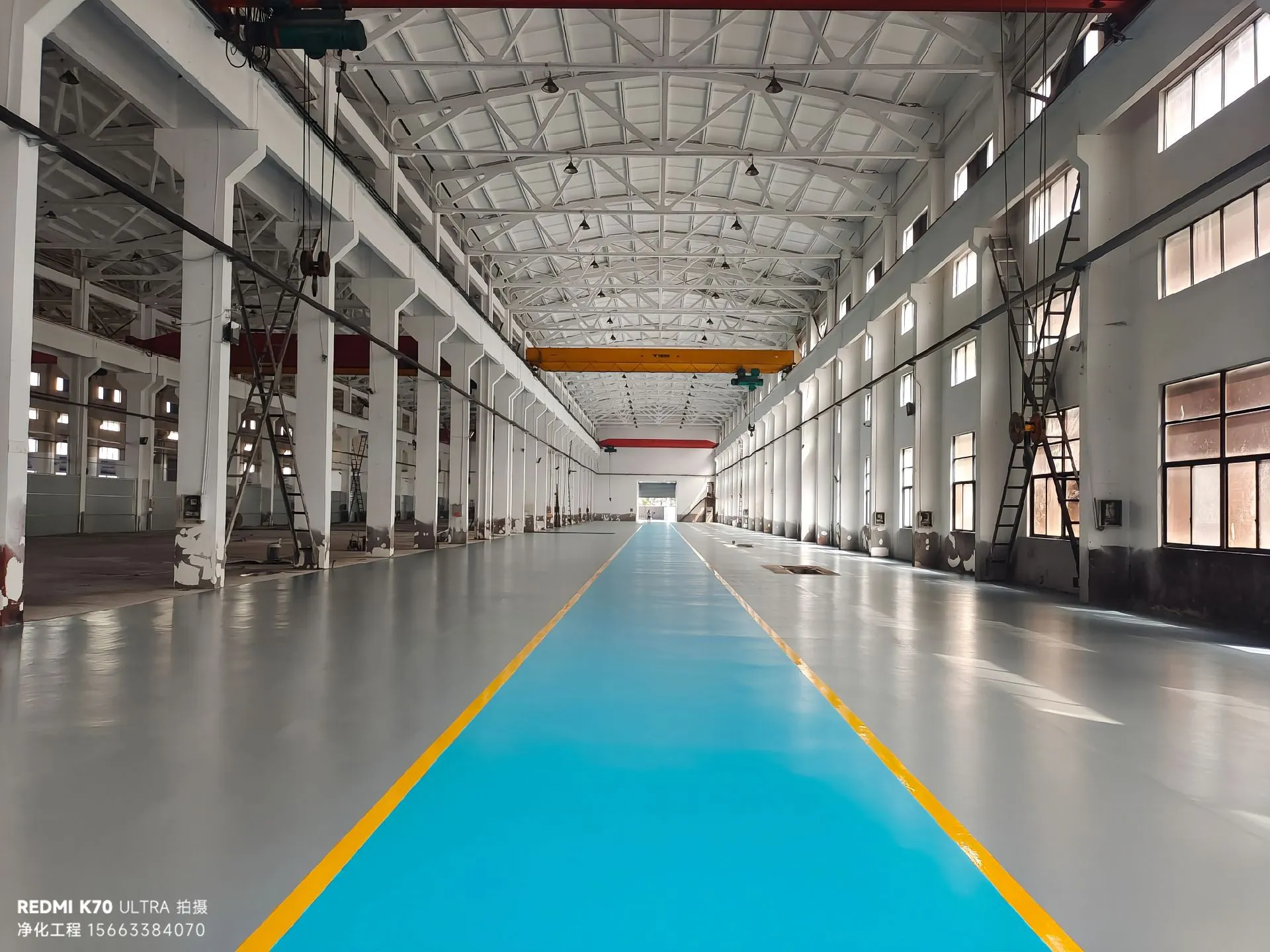 南京浦口区汽车配件厂改造：抗冲击环氧地坪施工效果实景-案例高清实拍图