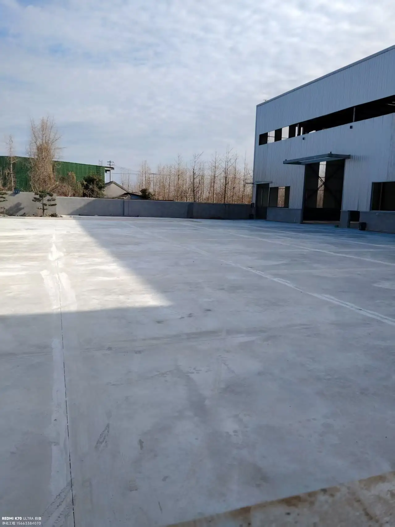 南京厂房冬季施工-实拍配图