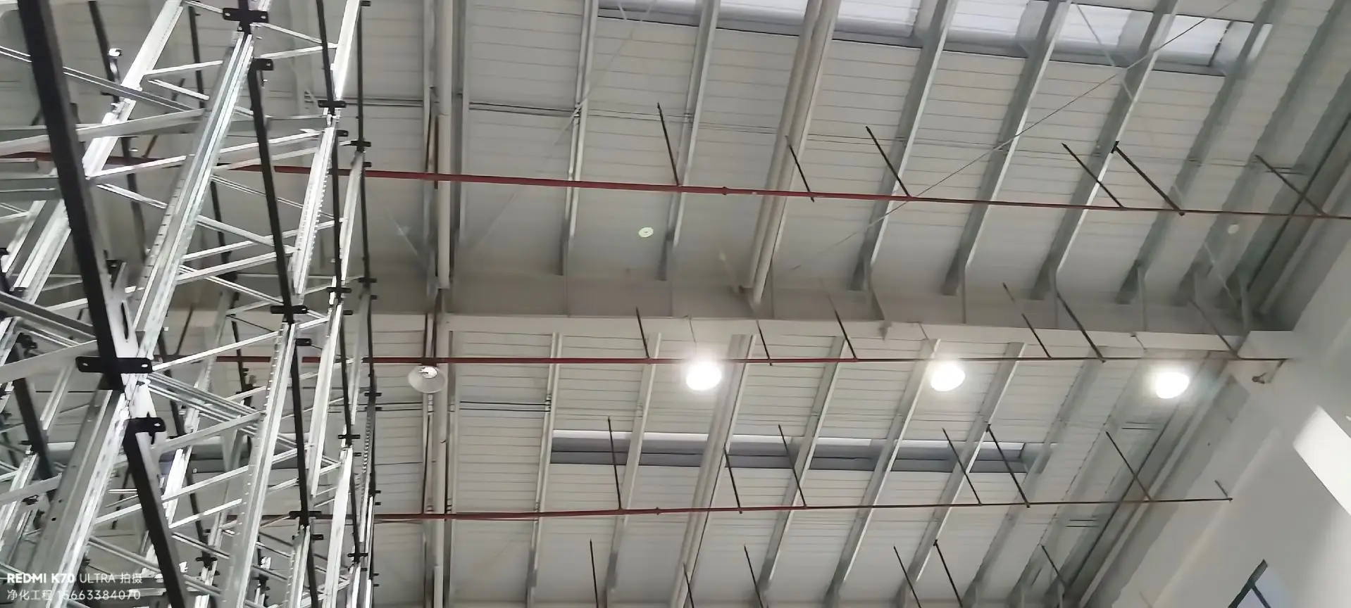 南京仓库货架喷淋调整-实拍配图